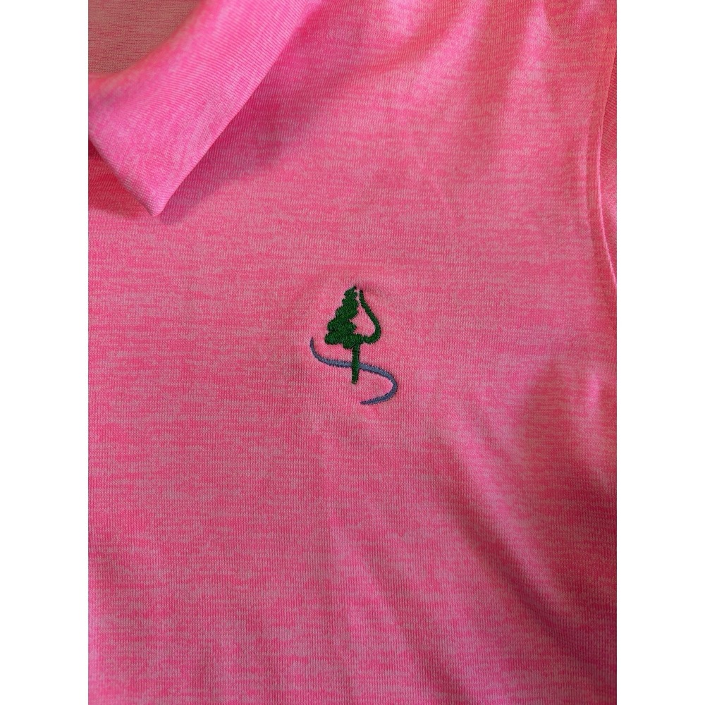 Under Armour Kids Pink Heather Golf Polo Shirt Youth Large BurlingtonCountryClub - Picture 2 of 5
